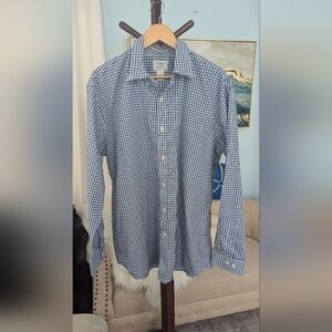 L.L. Bean Mans  Long Sleeve Shirt  Blue&White   XL